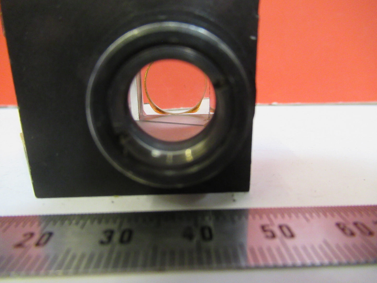 ANTIQUE BAUSCH LOMB MOUNTED GLASS PRISM MICROSCOPE PART AS PICTURED #F8-A-17