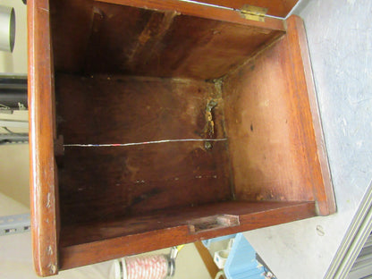 Antique Powell UK empty Wood Case Old British Microscope Part