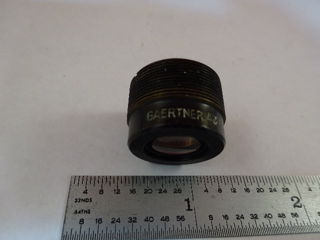 MICROSCOPE PART GAERTNER 48 mm OBJECTIVE OPTICS AS IS #31-C-94