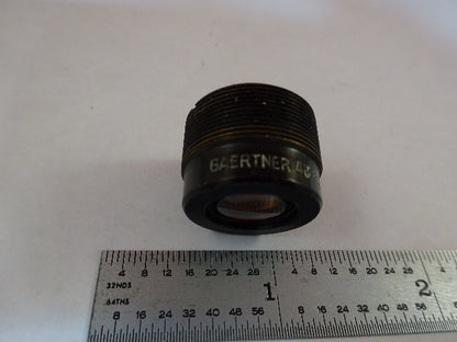MICROSCOPE PART GAERTNER 48 mm OBJECTIVE OPTICS AS IS #31-C-94