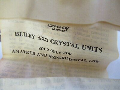 BLILEY ELECTRIC AX3 QUARTZ CRYSTALS PAIR ORIGINAL BOX RADIO AS PICTURED &B2-A-40
