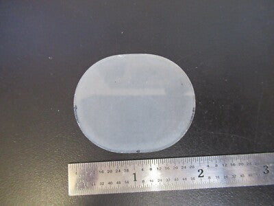 OPTICAL FROSTED GLASS PLATE RACETRACK SHAPE OPTICS AS PICTURED &Q1-A-86
