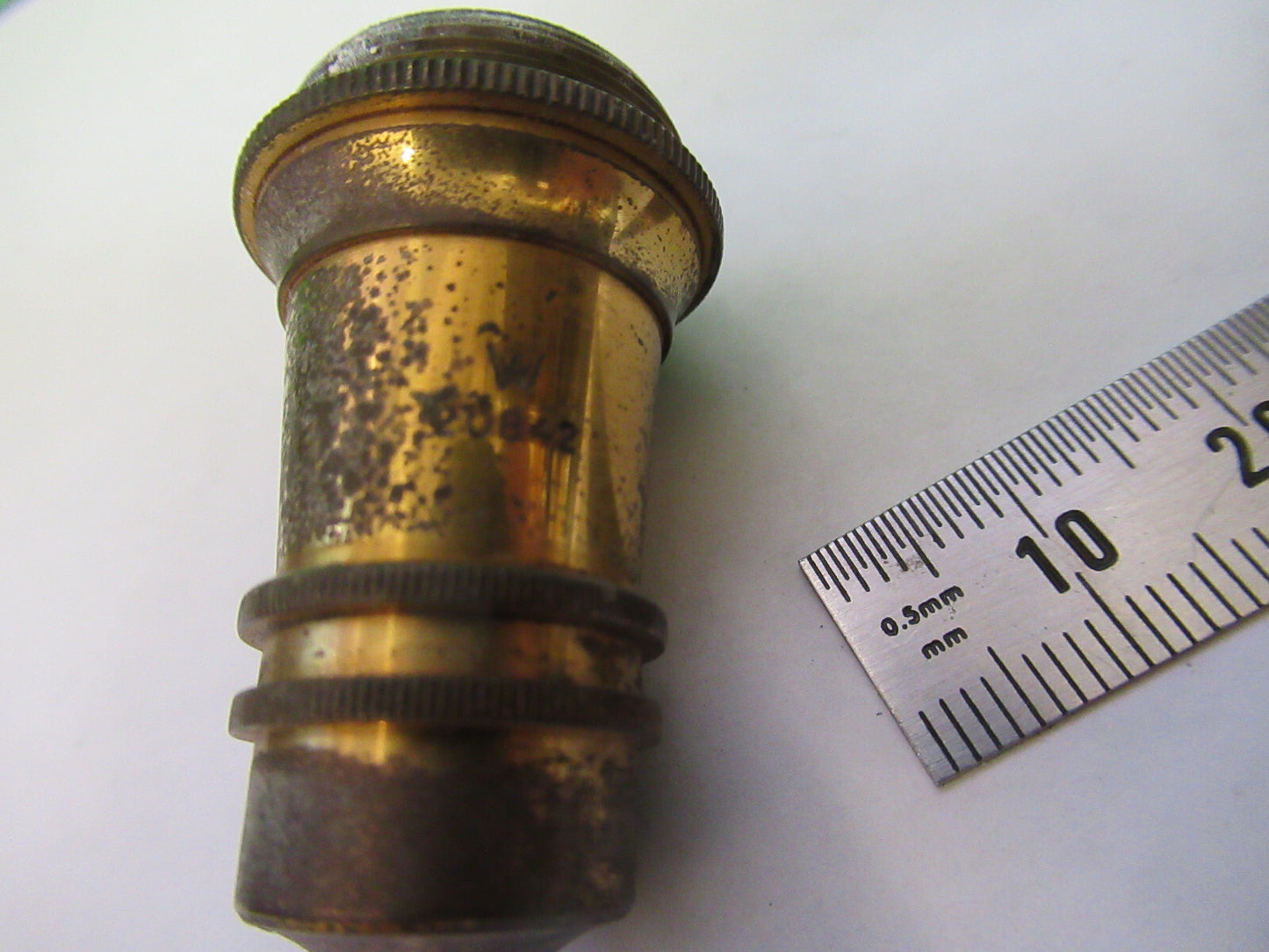 WATSON LONDON ANTIQUE BRASS OBJECTIVE MICROSCOPE PART OPTICS AS PICTURED X6-A-87