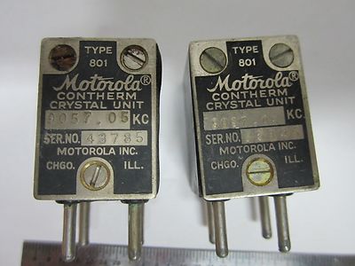 LOT 2 EA MOTOROLA QUARTZ CRYSTAL FREQUENCY CONTROL RADIO  BIN#E2-21