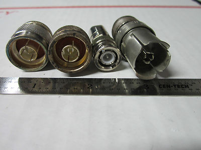 LOT 4 EA RF CONNECTOR ADAPTORS N  BNC TERMINATION & GOLD PLATED  sku#4V