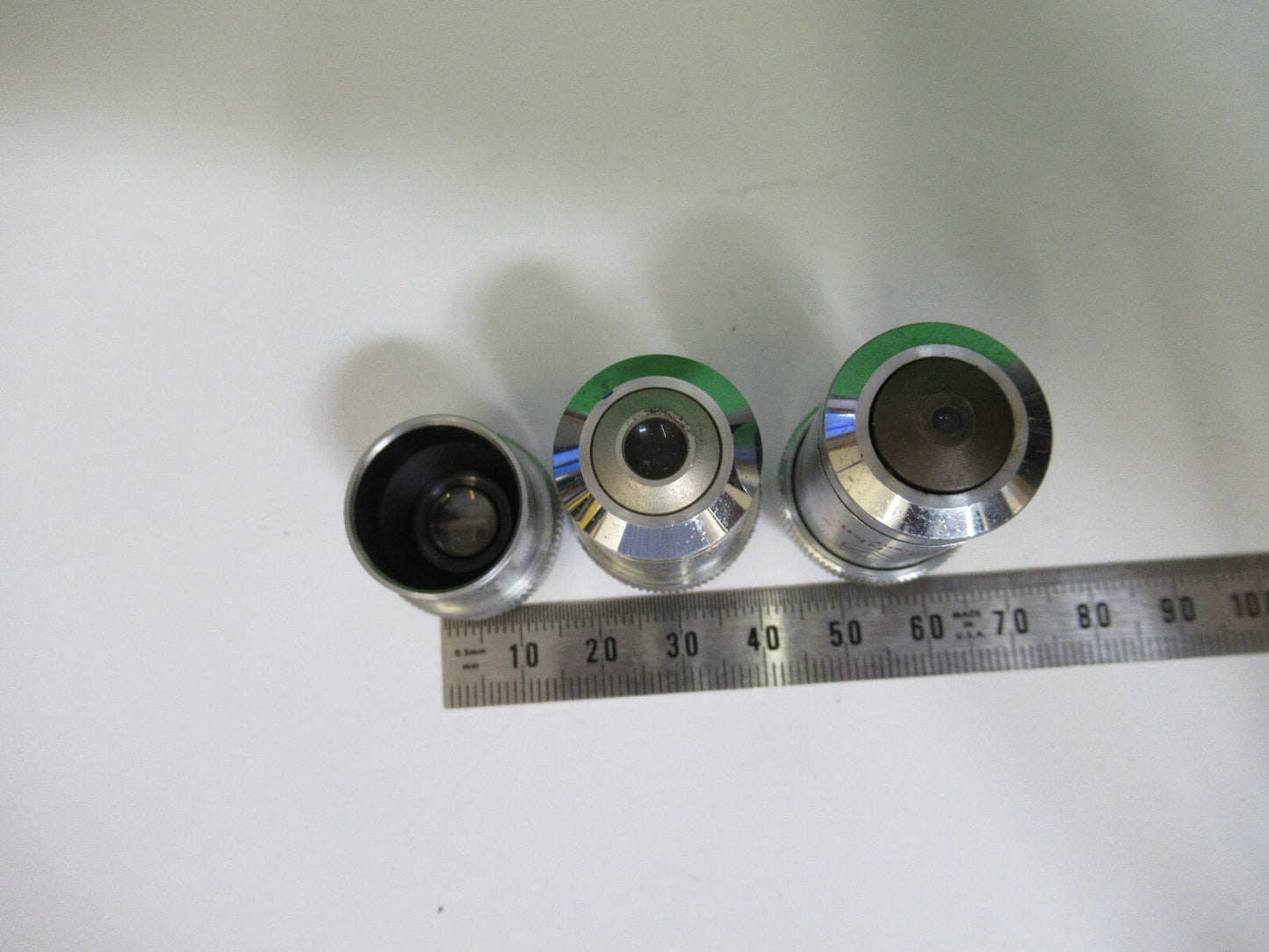 WILL-OPTIK Wetzlar lot objectives 5X 10X 40X MICROSCOPE PART AS PICTURED X5-A-75