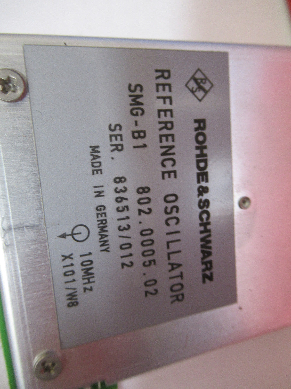 ROHDE SCHWARZ SMG QUARTZ HIGH PRECISION OSCILLATOR TIME BASE Y5-A-63