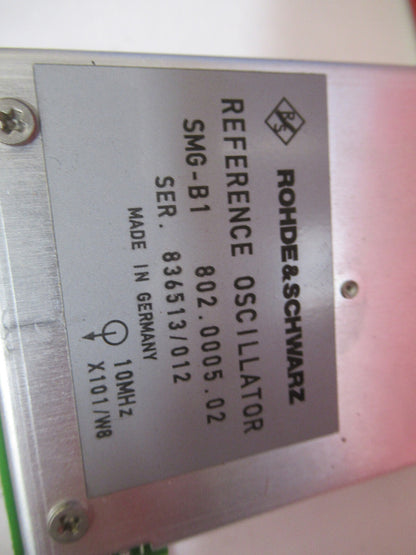 ROHDE SCHWARZ SMG QUARTZ HIGH PRECISION OSCILLATOR TIME BASE Y5-A-63