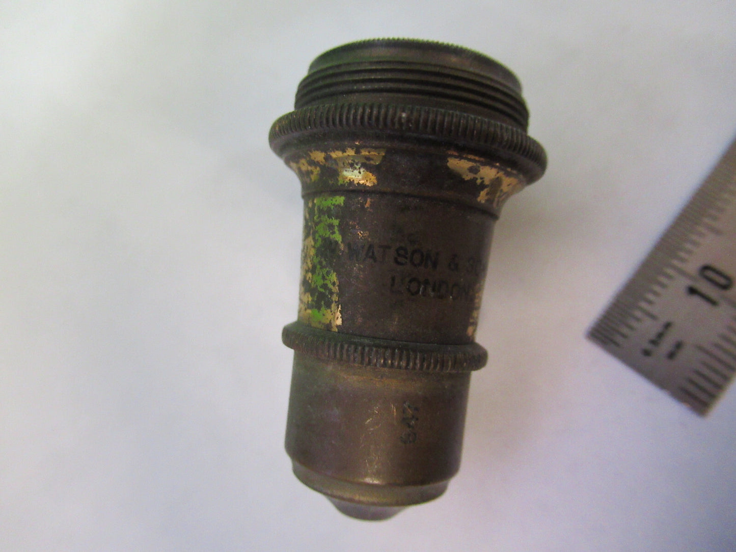WATSON LONDON ANTIQUE BRASS OBJECTIVE MICROSCOPE PART AS PICTURED X6-A-91