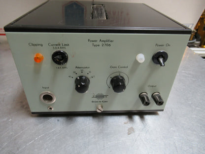 BRUEL KJAER 2706 POWER AMPLIFIER for ACCELEROMETER CALIBRATION AS PICTURED &TE-2