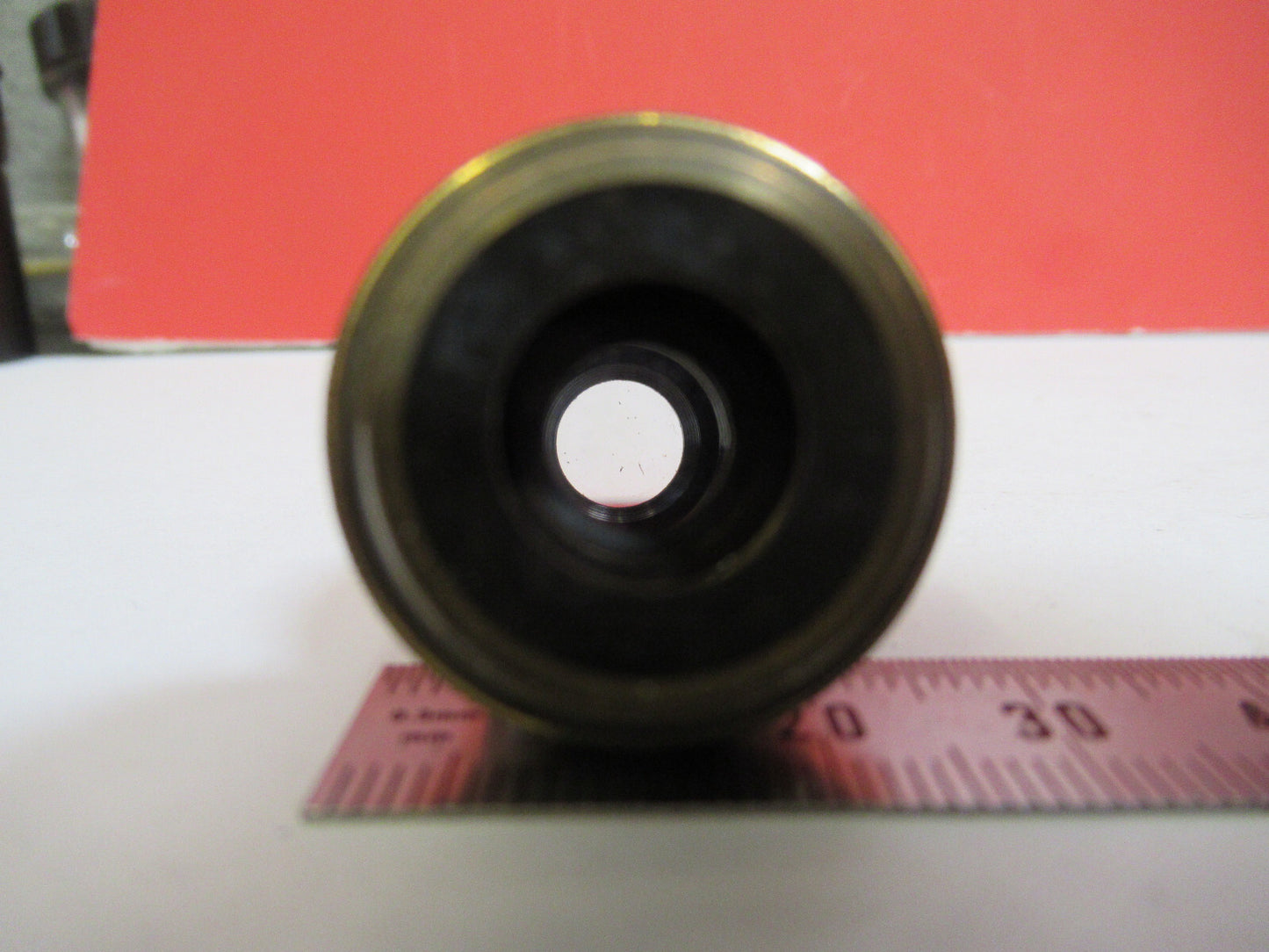 ANTIQUE BRASS VOIGTLANDER BRAUNSCHWEIG OBJECTIVE MICROSCOPE AS PICTURED &F8-A-74