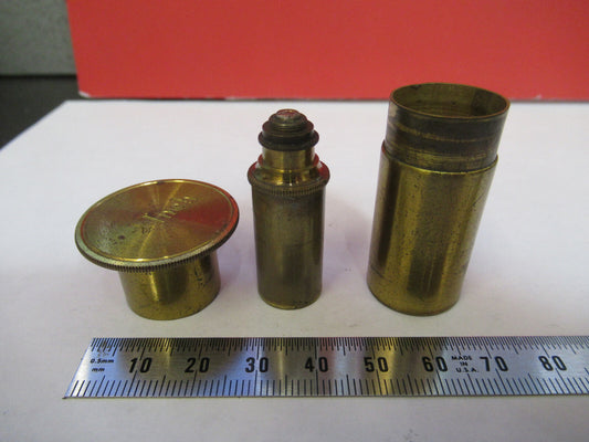 Rare Antique Brass London Objective Optics Microscope Part