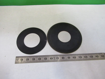 AUS JENA GERMANY METAL PLATES STAGE MICROSCOPE PART AS PICTURED T2-A-50