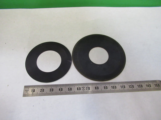 AUS JENA GERMANY METAL PLATES STAGE MICROSCOPE PART AS PICTURED T2-A-50