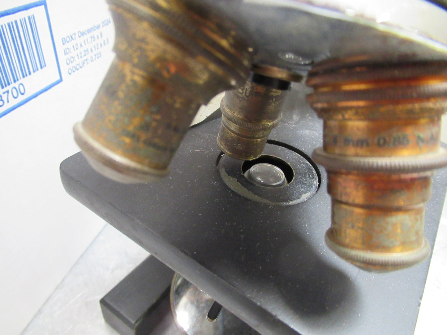 FOR PARTS OR REPAIR ANTIQUE SPENCER MICROSCOPE BAUSCH OBJECTIVES circa 1890 LOB