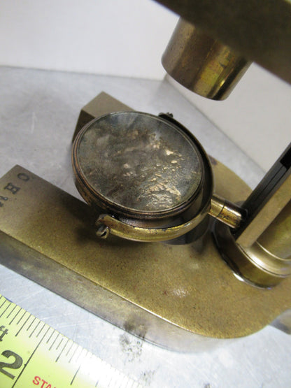 ANTIQUE BRASS BAUSCH LOMB circa 1880 RARE MICROSCOPE AS PICTURED LOB
