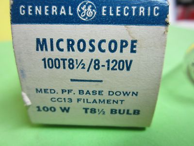 Lamp Ge General Electric Microscope 100T 81/2 120V 100W T8 Bulb Optics