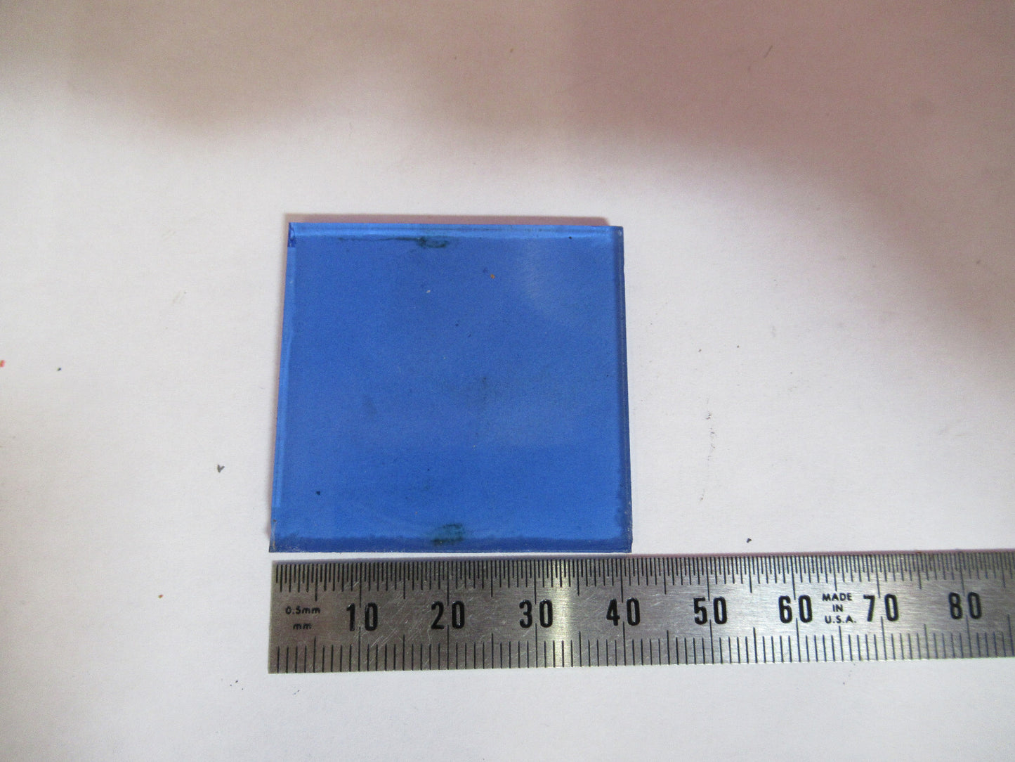 ANTIQUE BAUSCH LOMB BLUE GLASS FILTER OPTICS MICROSCOPE PART AS PICTURED T9-A-24