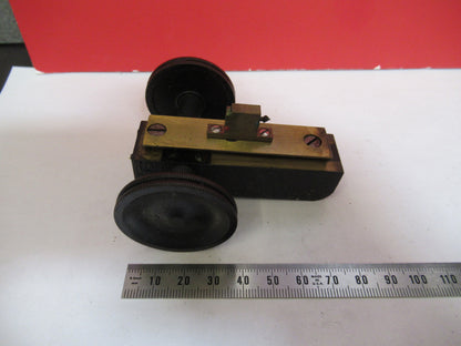 ANTIQUE BRASS SPENCER STAGE MICROMETER KNOBS MICROSCOPE PART AS PICTURED S3-B-18