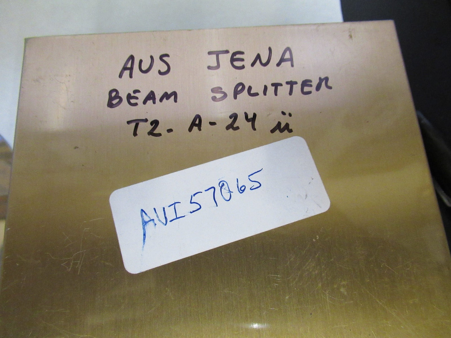 AUS JENA GERMANY HUGE BEAM SPLITTER OPTICS MICROSCOPE PART AS PICTURED T2-A-24