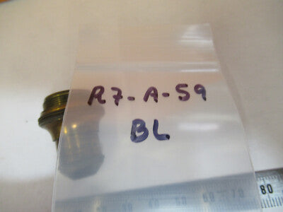ANTIQUE BAUSCH LOMB 1" BRASS OBJECTIVE MICROSCOPE PART AS PICTURED R7-A-59