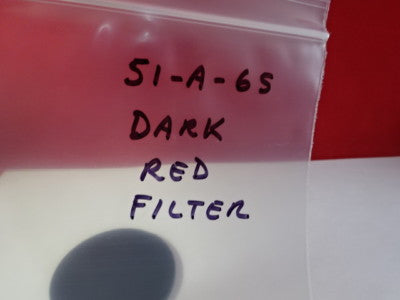 Optical Dark Red Filter Glass Optics