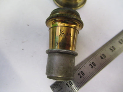 ANTIQUE WATSON UK OBJECTIVE PARA 1/8 LENS OPTICS MICROSCOPE PART  F8-B-19