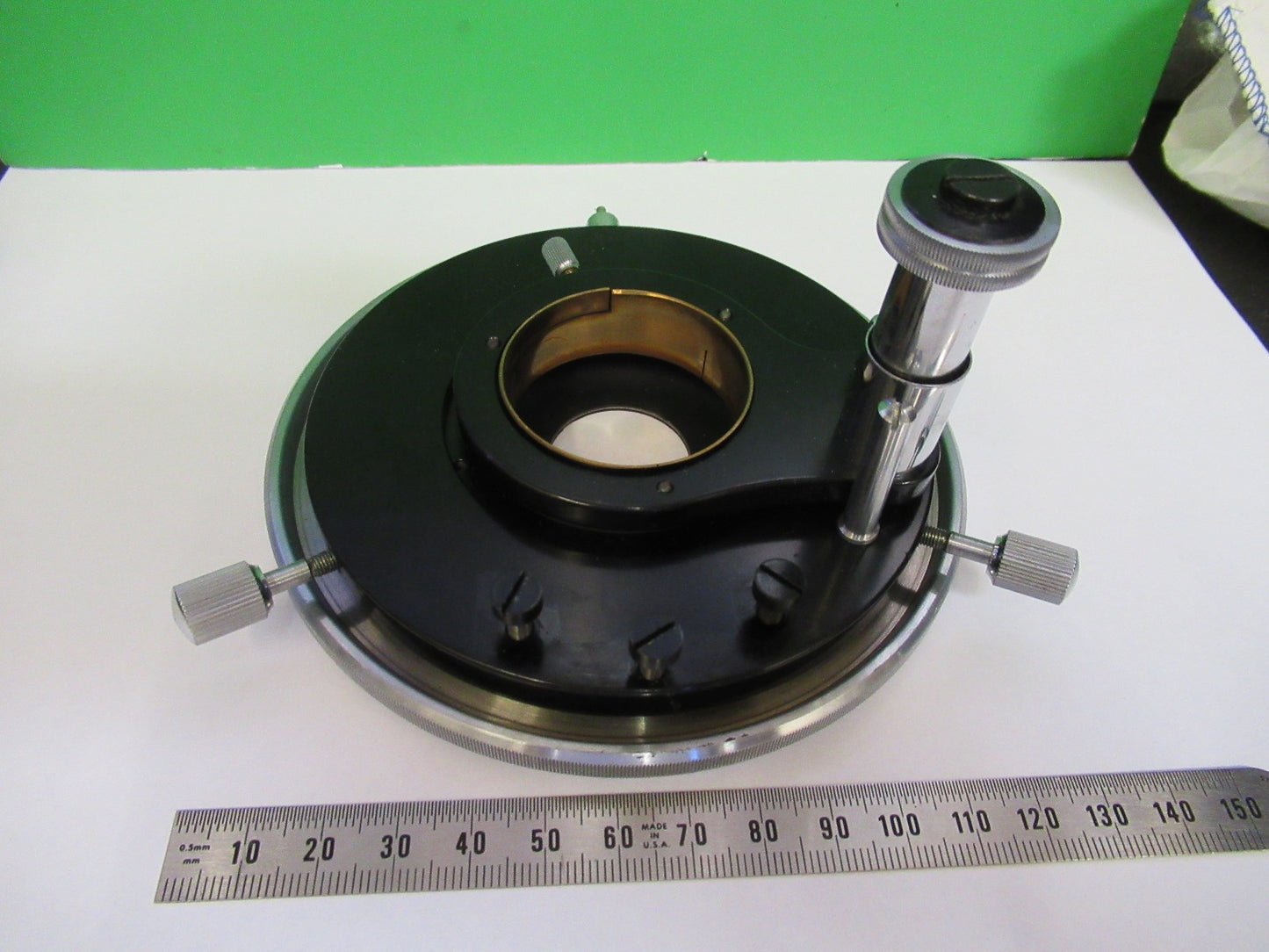 SEIBERT WETZLAR ROTABLE POL STAGE TABLE MICROSCOPE PART AS PICTURED U9-A-08