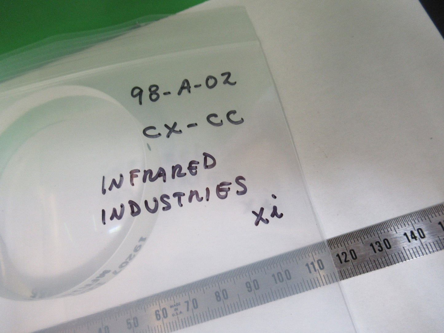 OPTICAL LENS INFRARED INDUSTRIES CX CC PRO LASER OPTICS AS PICTURED 98-A-02