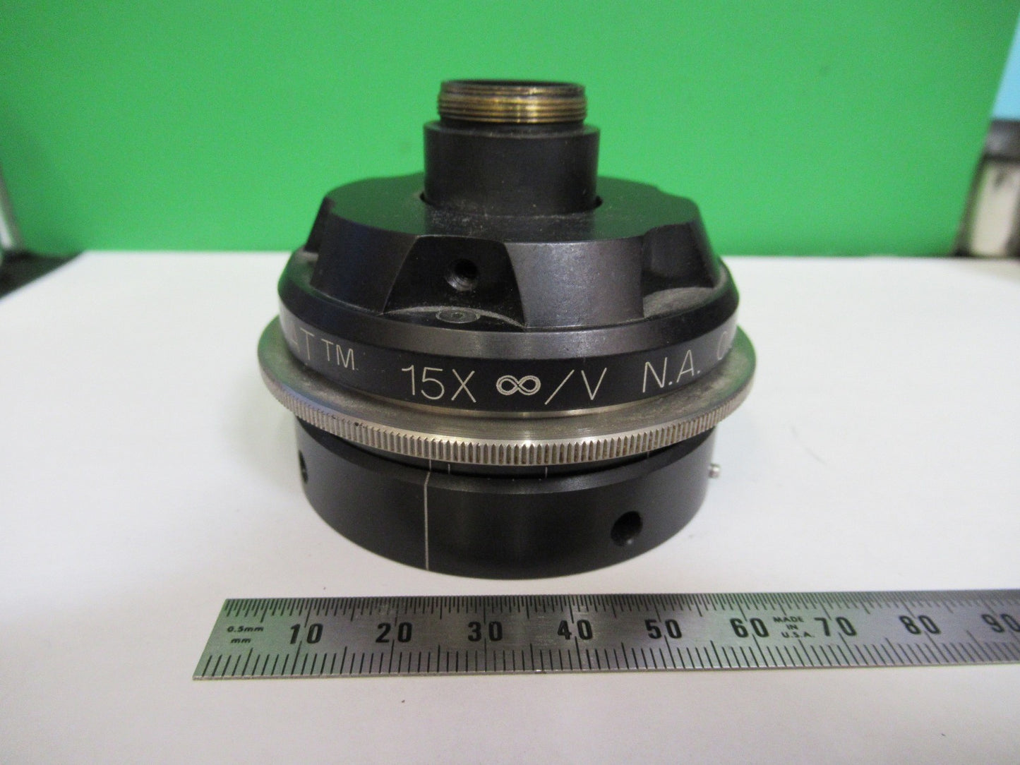 SPECTRA TECH REFLACHROMAT OBJECTIVE 15X MICROSCOPE PART AS PICTURED T4-A-10