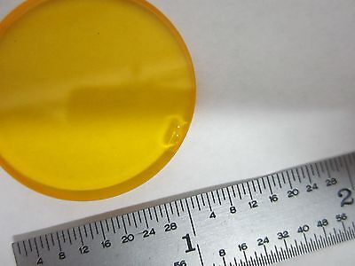 MICROSCOPE PART OBJECTIVE ZEISS GERMANY YELLOW FILTER OPTICS AS IS BIN#P4-06