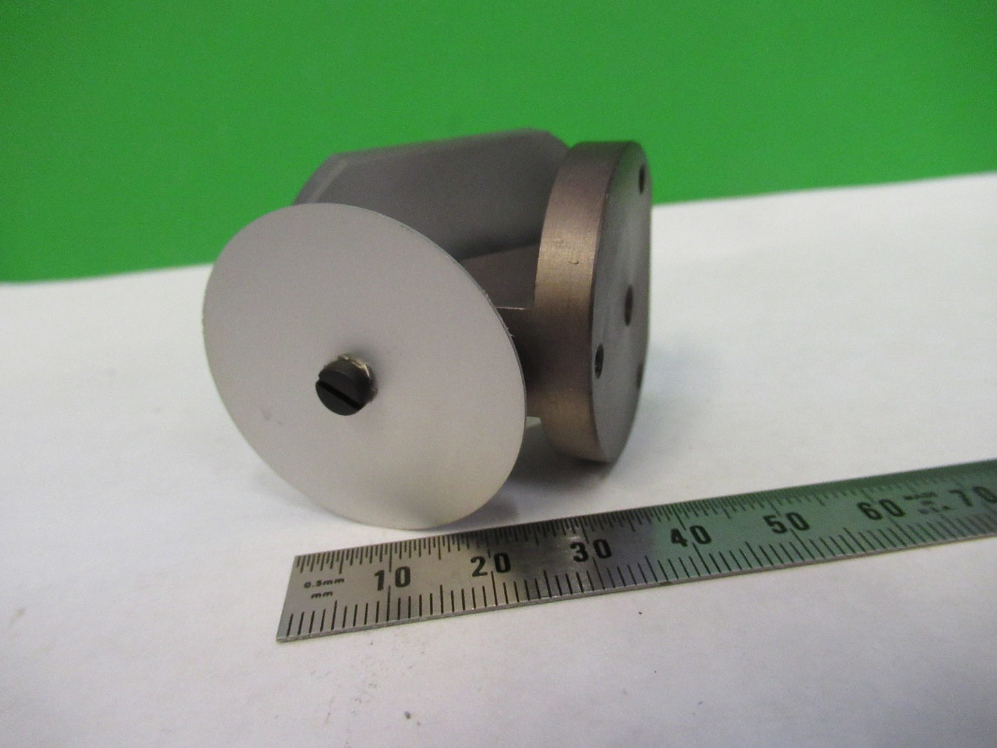 AUS JENA GERMANY MIRROR FLAT OPTICS MICROSCOPE PART AS PICTURED T2-A-64