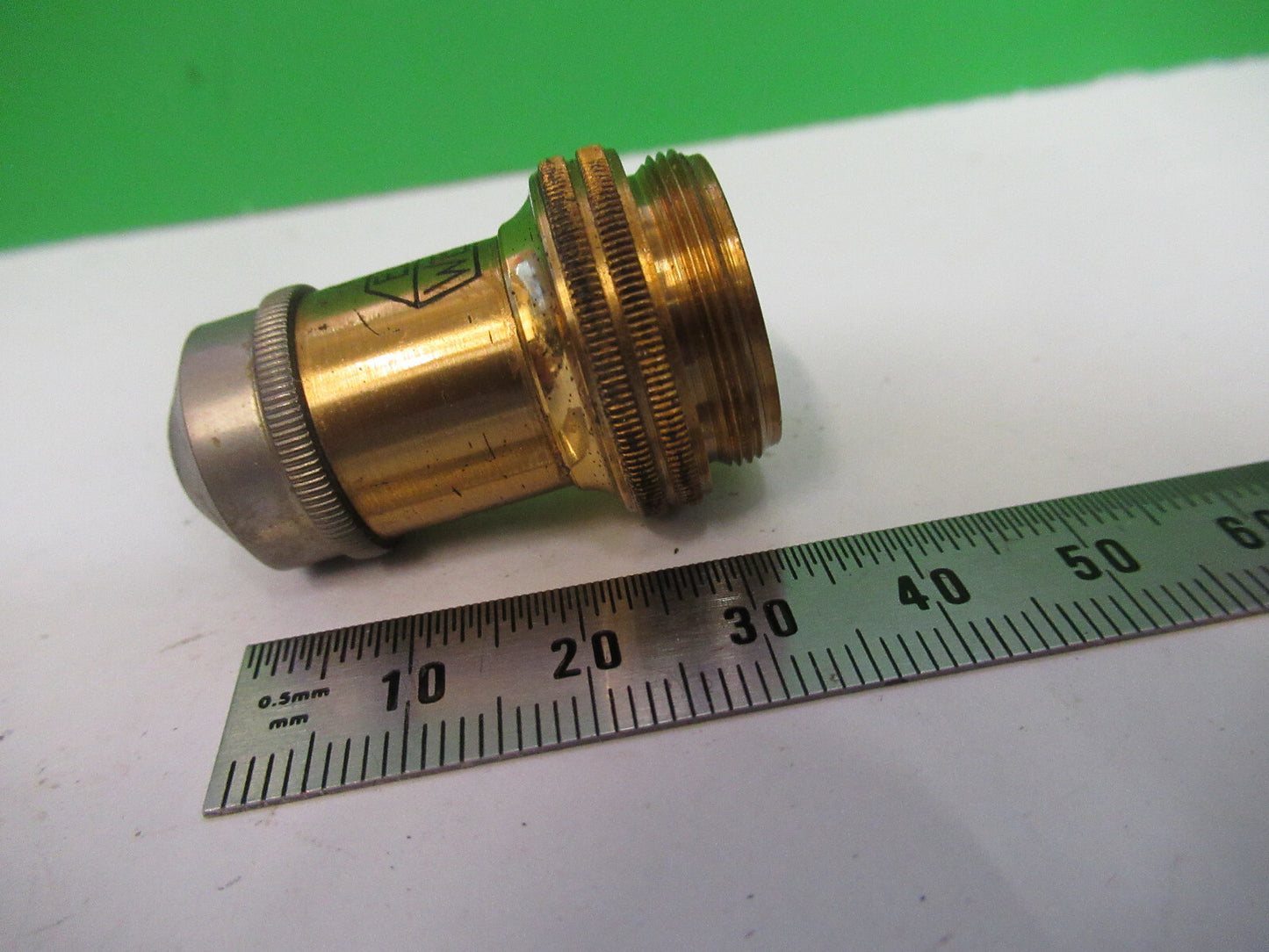 ANTIQUE LEITZ GERMANY OBJECTIVE 10X LENS "3" MICROSCOPE PART AS PICTURED X5-A-30