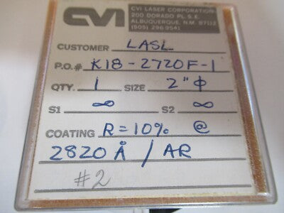 OPTICAL ULTRAVIOLET UV LENS LASER OPTICS AS PICTURED &A3-B-23
