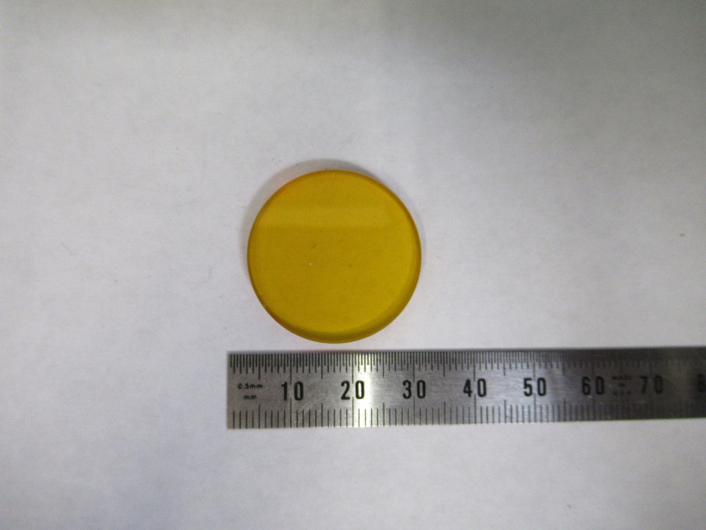 OPTICAL GLASS YELLOW FILTER LASER OPTICS LENS AS PICTURED U8-A-125