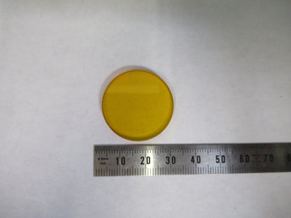 OPTICAL GLASS YELLOW FILTER LASER OPTICS LENS AS PICTURED U8-A-125
