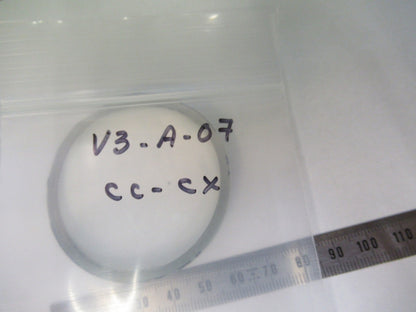OPTICAL CONVEX CONCAVE LENS THICK GLASS MIL SPEC OPTICS AS PICTURED V3-A-07