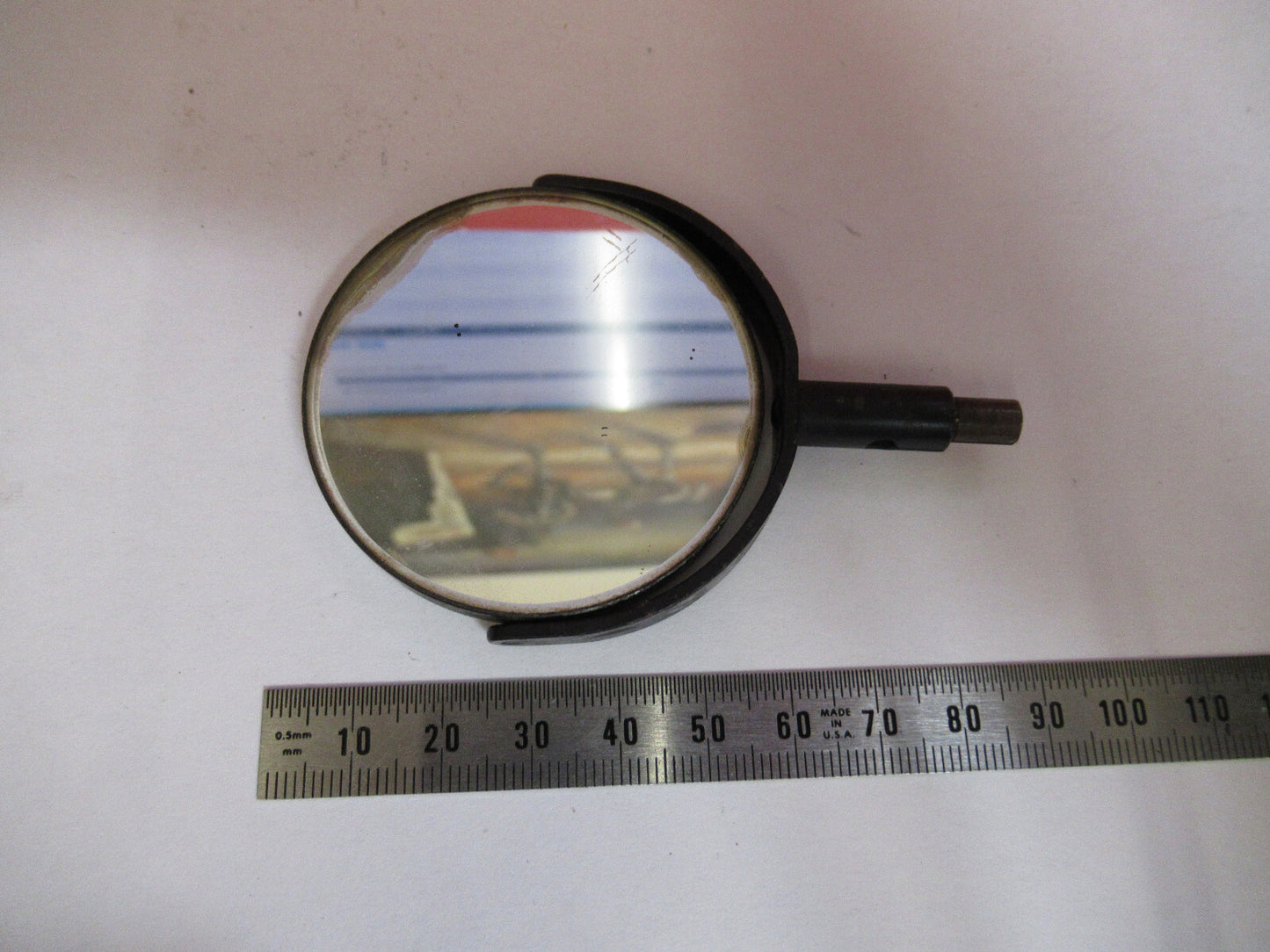 ANTIQUE BAUSCH LOMB MIRROR OPTICS MICROSCOPE PART AS PICTURED Y5-A-38