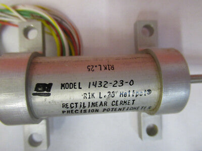 RECTILINEAR CERMET PRECISION POTENTIOMETER 1432-23 AIRCRAFT AS PICTURED 1E-FT-A1