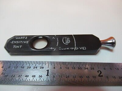 CTS QUARTZ LAMBDA SLIDE POLARIZATION OPTICS MICROSCOPE PART AS PICTURED A7-A-11A