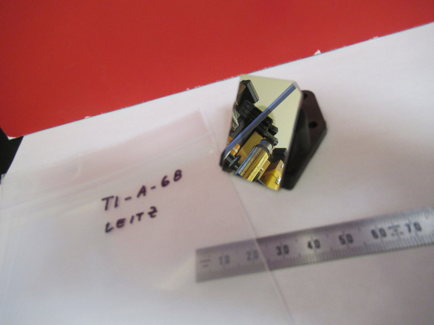 LEITZ WETZLAR GERMANY BEAM SPLITTER OPTICS MICROSCOPE PART AS PICTURED T1-A-68