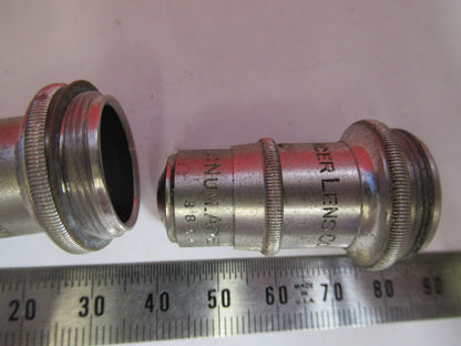 Lot Antique American Optical Co. Spencer Lens Co. Objectives Optics Microscope Part