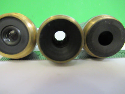 REICHERT AUSTRIA lot objectives 4X 10X 40X MICROSCOPE PART AS PICTURED X5-A-76