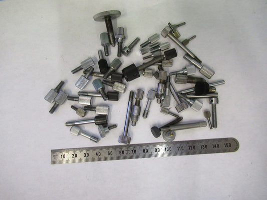 ASSORTED LOT SPECIALTY SCREWS WILD AUS JENA OLYMPUS ETC MICROSCOPE PART T2-A-71