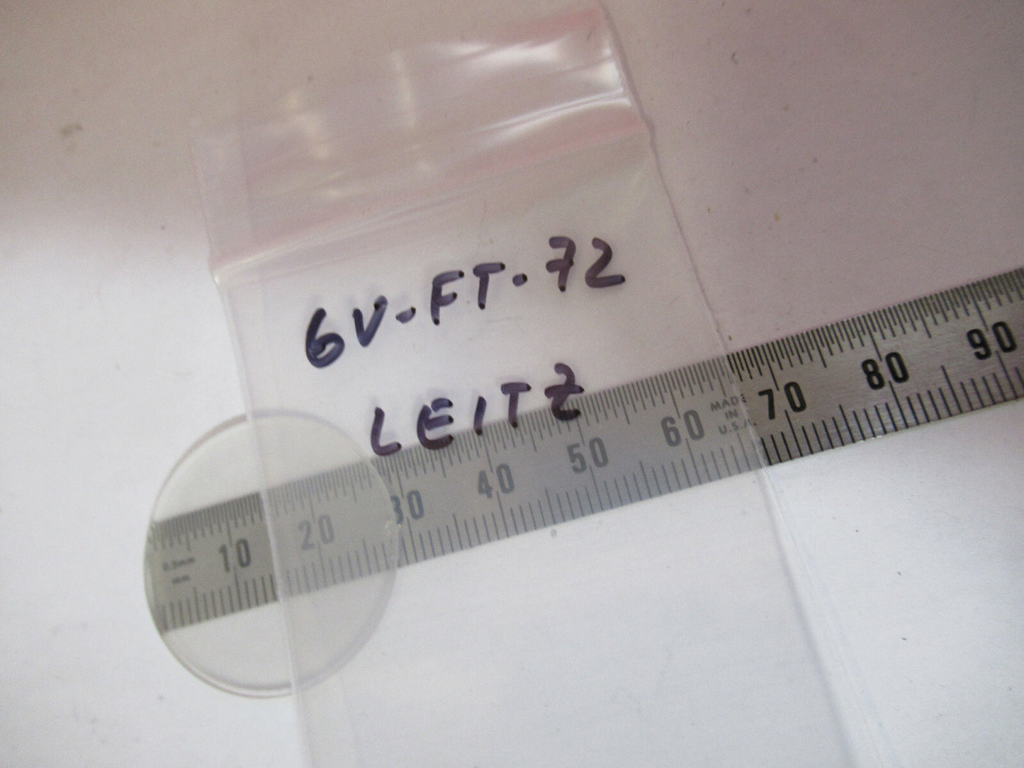 LEITZ GERMANY DIFFUSER FILTER GLASS MICROSCOPE PART AS Pictured 6v-ft-72
