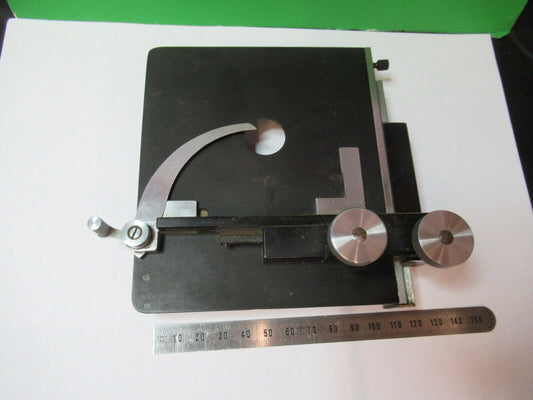 ANTIQUE BAUSCH LOMB XY STAGE TABLE MICROSCOPE PART AS PICTURED S2-B-106