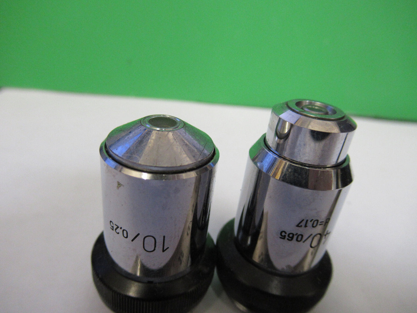 LOT 2 EA WILD M20 M11 OBJECTIVE 10X 40X MICROSCOPE PART AS PICTURED X6-A-113