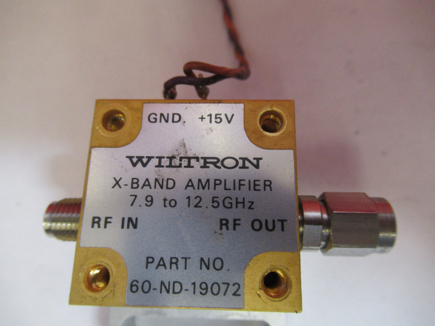 AMPLIFIER 60-ND-19072 MICROWAVE RF FREQUENCY 12 GHz WILTRON AS PIC T7-A-47