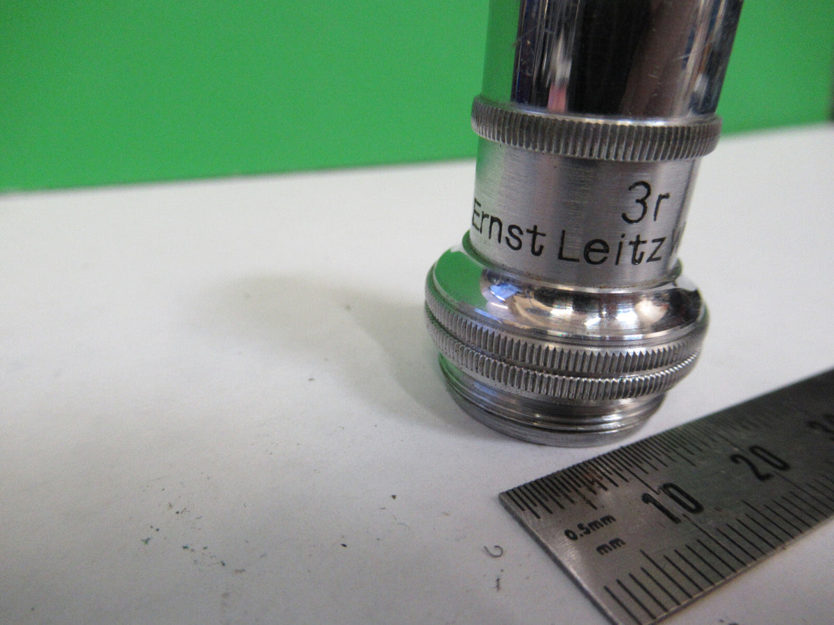 ERNST LEITZ GERMANY "3r" 10x OBJECTIVE LENS MICROSCOPE PART AS PICTURED X9-B-104