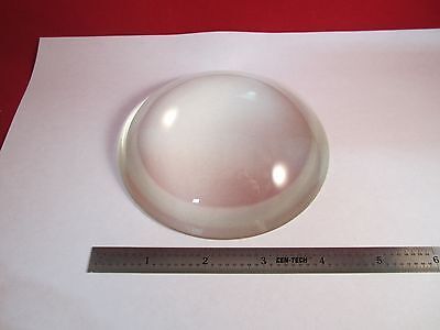 OPTICAL LARGE PLANO CONVEX LENS YELLOW TINT chipped edge LASER OPTICS BIN#D8-02